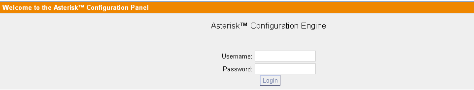 Asterisk Login Page